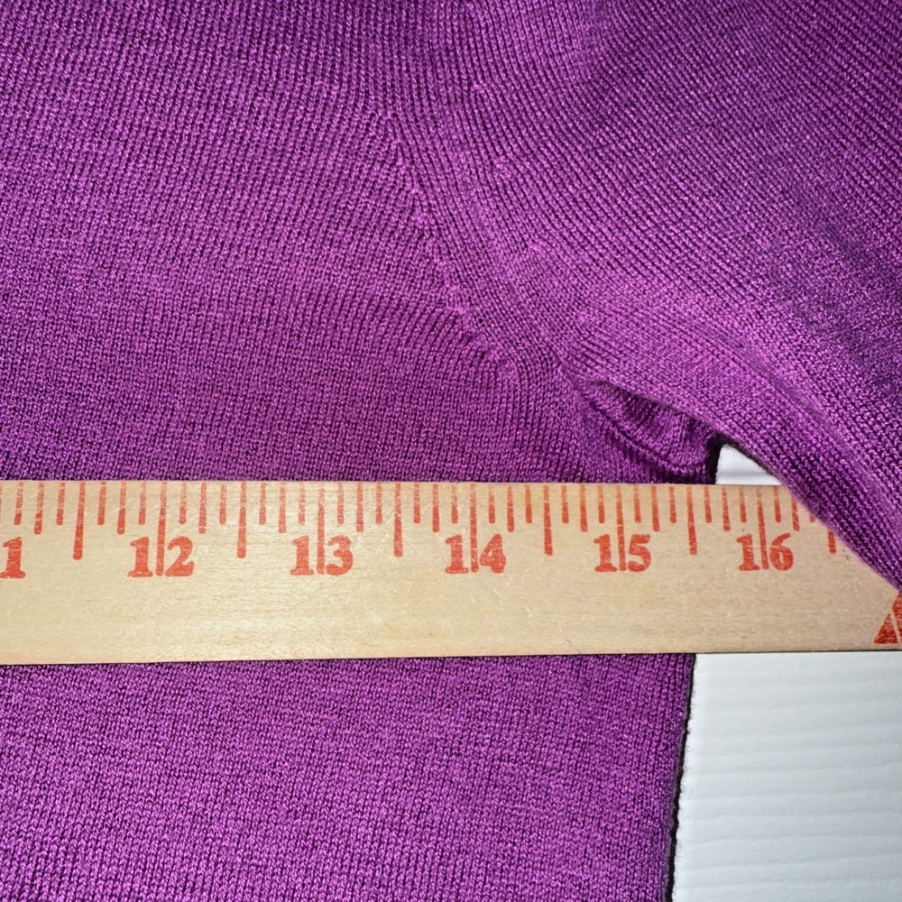 J Jill Wearever Sweater Knit Top M Coastal Grandmother Quiet Luxury Orchid - Picture 5 of 9